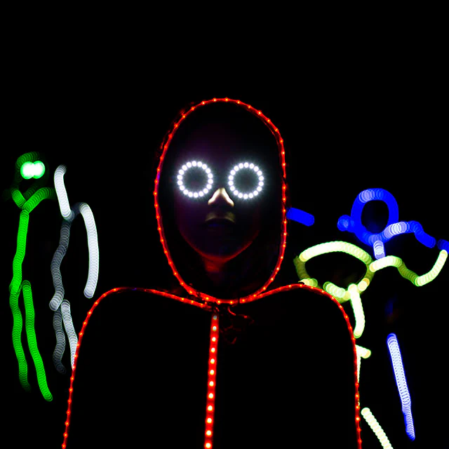 LED Glasses Add-on for Single Color Stickman - Glowy Zoey