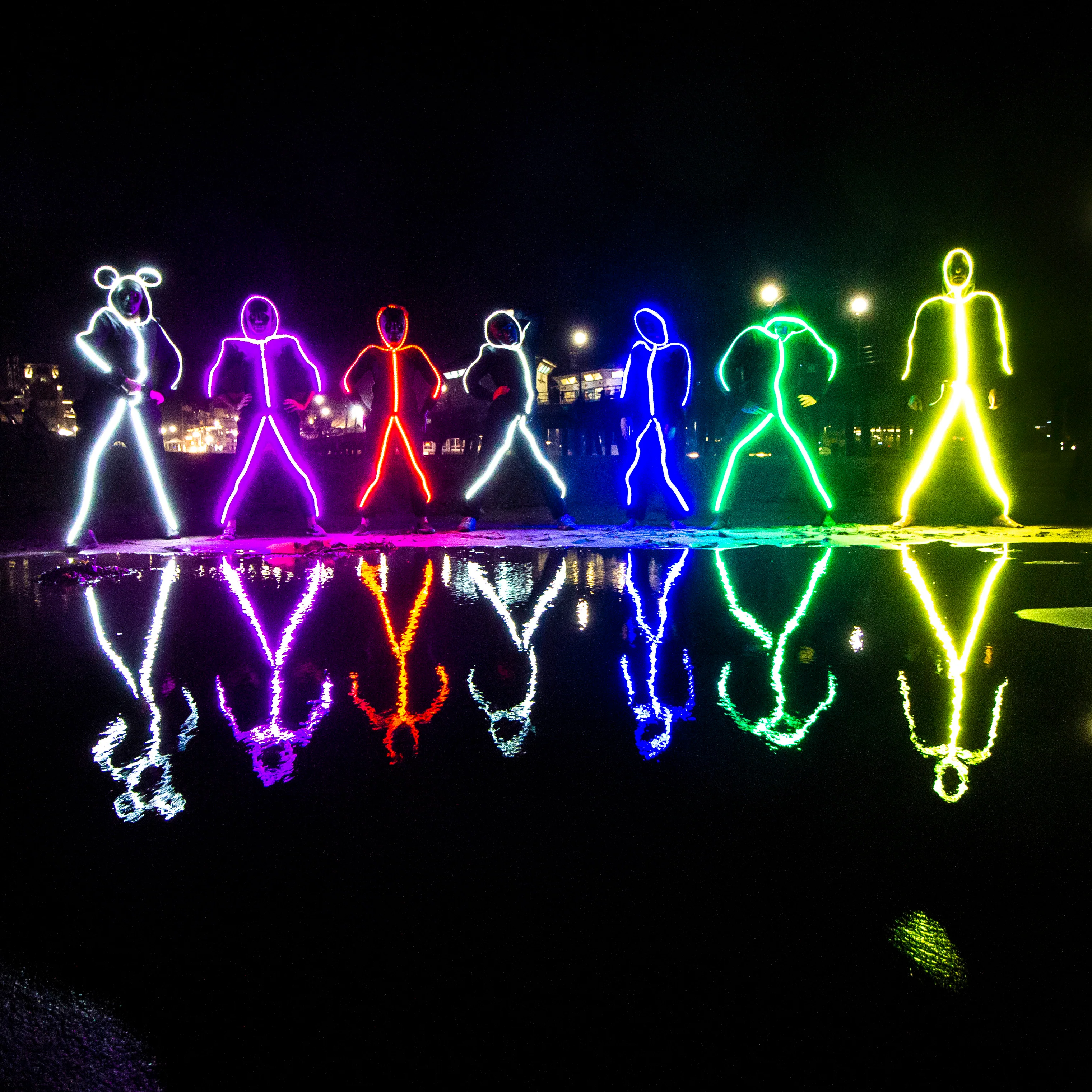 Adult LED stickman costume - Glowy Zoey