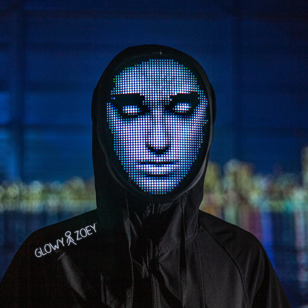 Face Transforming LED Mask - App Controlled - Glowy Zoey